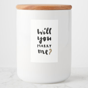 Will you marry me food label