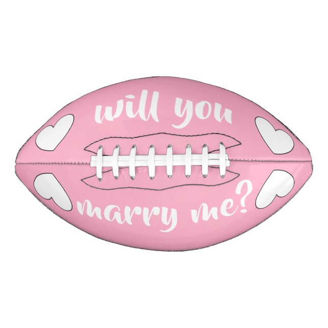 Will you marry me? football by dalDesignNZ American Football (Front)