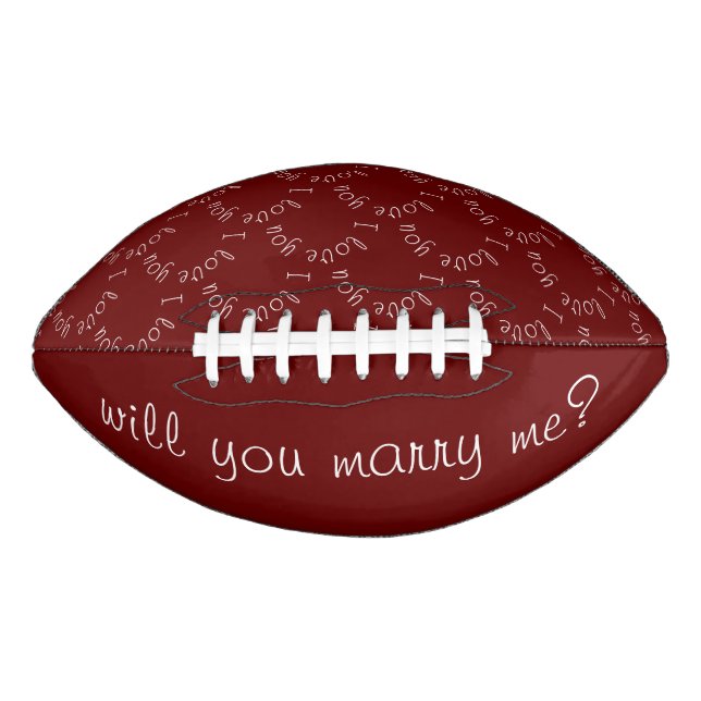 will you marry me football by dalDesignNZ American Football (Front)