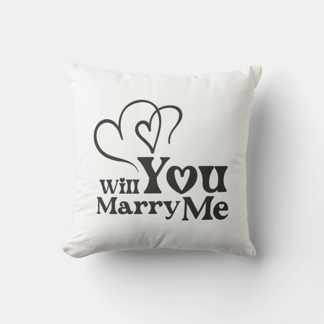 Will you marry me - Funny Wedding Proposal Cushion (Front)
