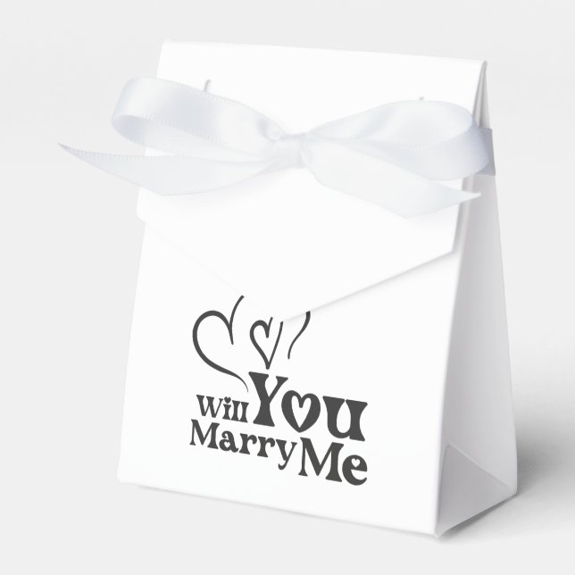 Will you marry me - Funny Wedding Proposal Favour Box (Front Side)
