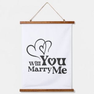 Will you marry me - Funny Wedding Proposal Hanging Tapestry