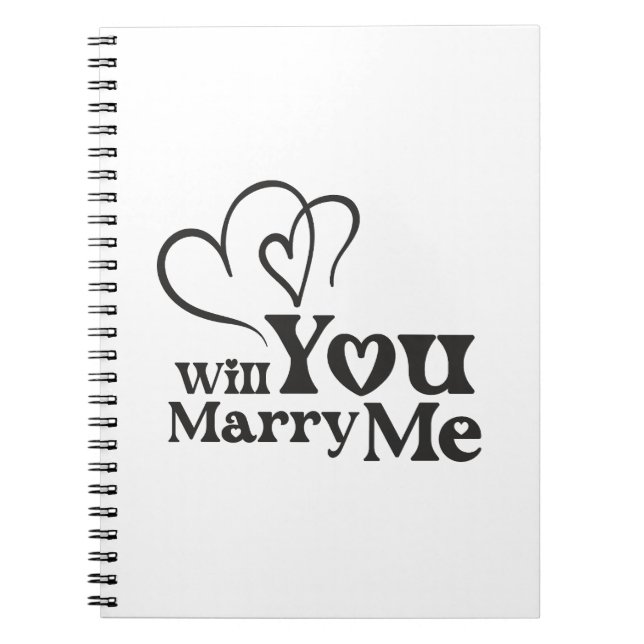 Will you marry me - Funny Wedding Proposal Notebook (Front)