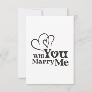 Will you marry me - Funny Wedding Proposal Thank You Card