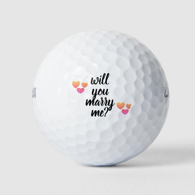 will you marry me golf balls by dalDesignNZ (Front)