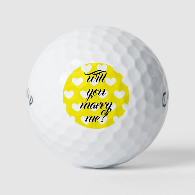 will you marry me golf balls by dalDesignNZ (Front)