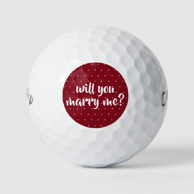will you marry me golf balls by dalDesignNZ (Front)