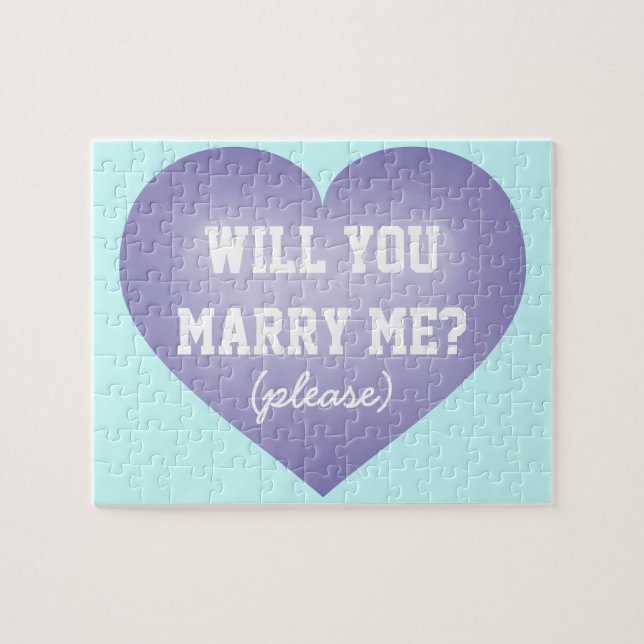 Will you marry me? heart jigsaw puzzle (Horizontal)