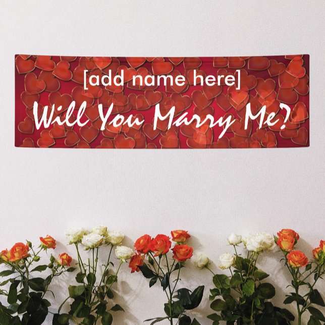 Will You Marry Me? hearts banner (Creator Uploaded)