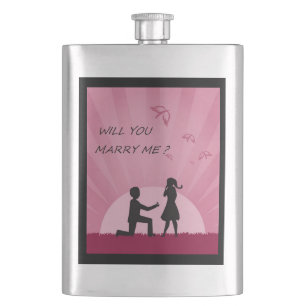 WILL YOU MARRY ME? HIP FLASK