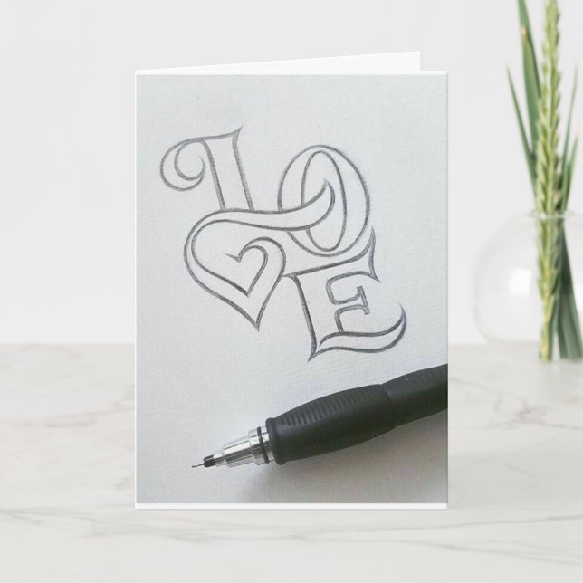**WILL YOU MARRY ME?** LOVE IS A 4 LETTER WORD CARD (Front)