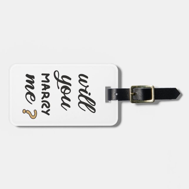 Will you marry me? luggage tag (Front Horizontal)