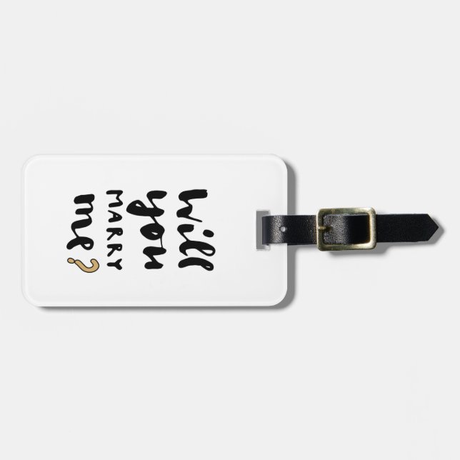 Will you marry me luggage tag (Front Horizontal)