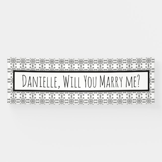 Will You Marry Me, Marriage Proposal Ban Banner (Horizontal)