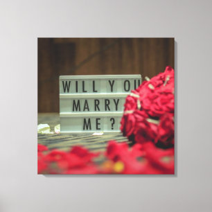 Will You Marry Me? Marriage Proposal Canvas Print