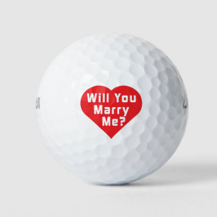 Will You Marry Me? Marriage Proposal Golf Balls