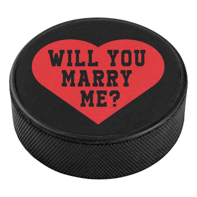 Will You Marry Me? Marriage Proposal Hockey Puck (3/4)