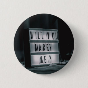 Will You Marry Me?  Marriage Proposal Romantic 6 Cm Round Badge