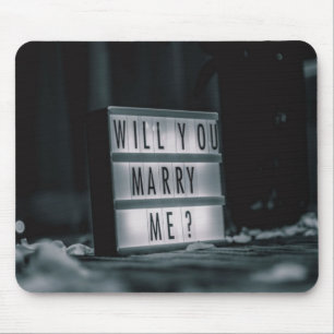 Will You Marry Me?  Marriage Proposal Romantic Mouse Mat