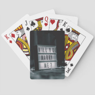 Will You Marry Me?  Marriage Proposal Romantic Playing Cards