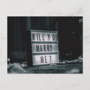 Will You Marry Me?  Marriage Proposal Romantic Postcard
