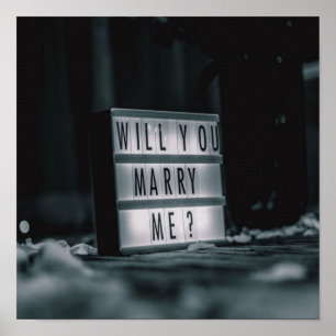 Will You Marry Me?  Marriage Proposal Romantic Poster
