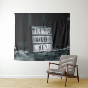 Will You Marry Me? Marriage Proposal Romantic Tapestry