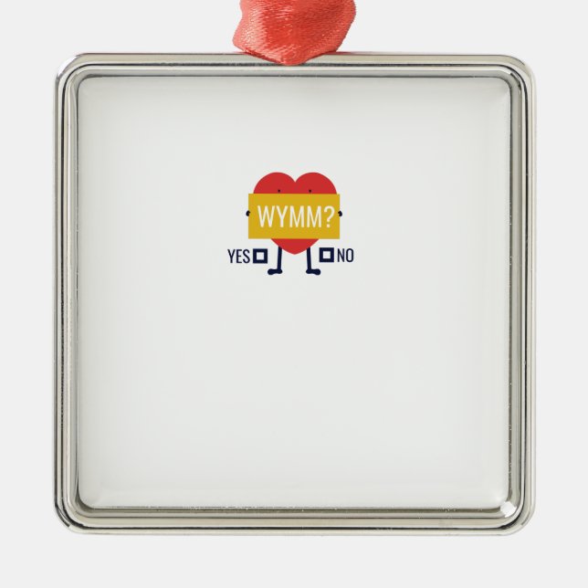 Will you marry me metal tree decoration (Front)