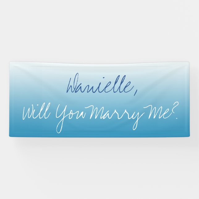 Will you Marry Me,  Ombre Banner (Horizontal)