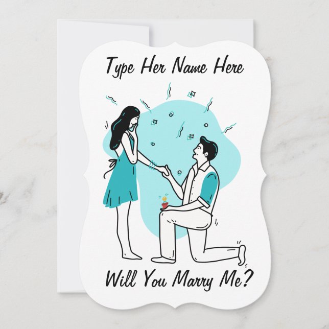 Will You Marry Me Personalise Your Own Card (Front)