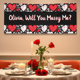 Will You Marry Me, Personalised Proposal  Banner