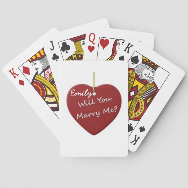 Will you marry me? Playing cards (Back)