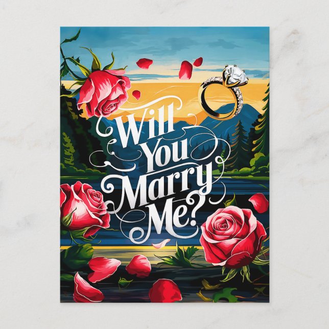 Will you marry me postcard (Front)