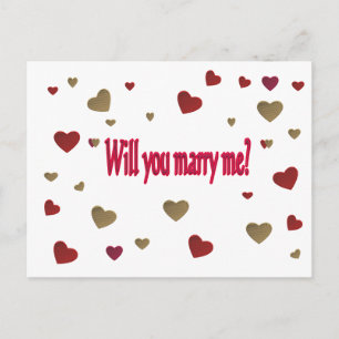 Will you marry me? postcard