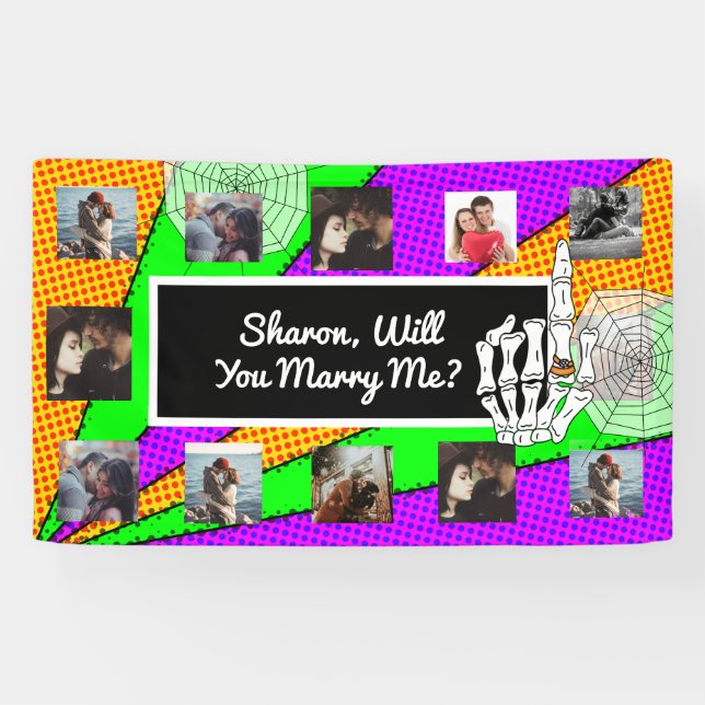 Will You Marry Me Proposal Banner with Photos (Horizontal)