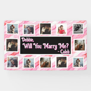 Will You Marry Me Proposal Banner with Photos