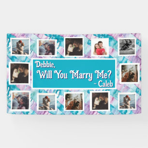 Will You Marry Me Proposal Banner with Photos