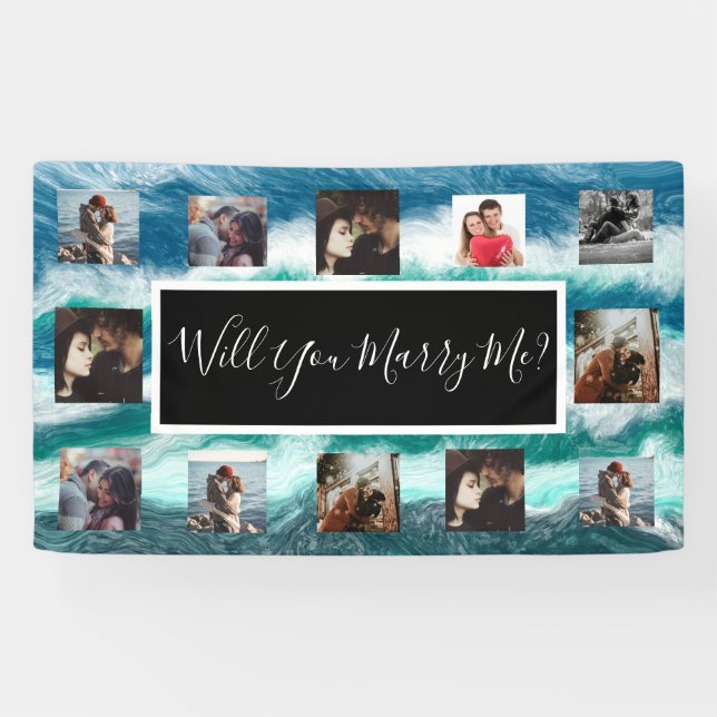 Will You Marry Me Proposal Banner with Photos (Horizontal)