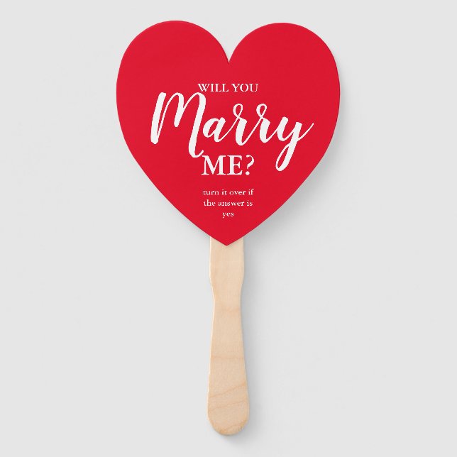 will you marry me? proposal christmas hand fan (Front)