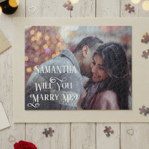 Will You Marry Me Proposal Personalise Photo Jigsaw Puzzle