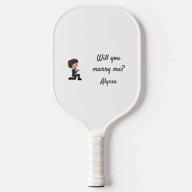 Will You Marry Me Proposal Personalised Pickleball Paddle (Front)