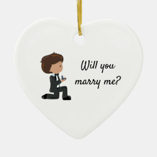 Will You Marry Me Proposal Personalized Ceramic Tree Decoration
