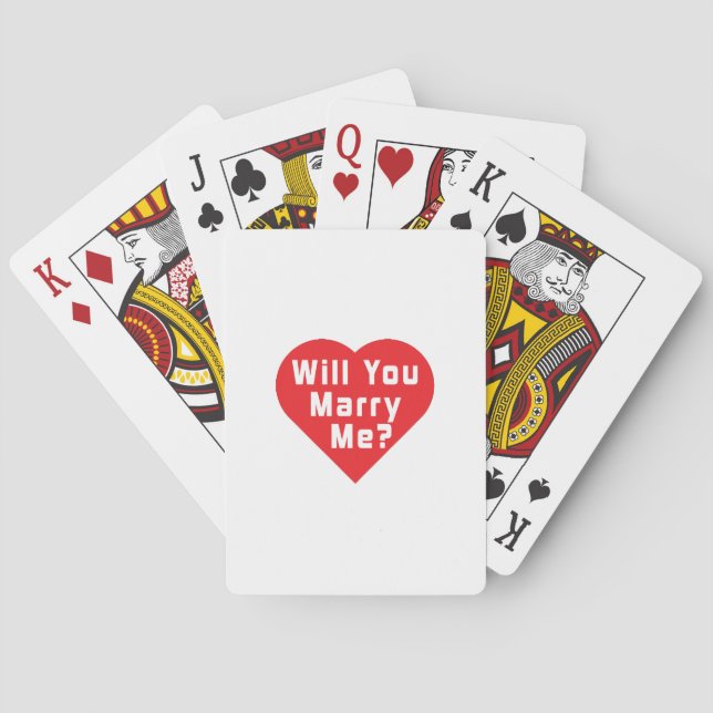 Will You Marry Me? Proposal  Playing Cards (Back)
