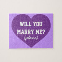 Will you marry me? purple heart