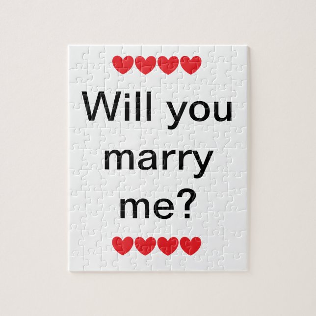 "Will You Marry Me?" Puzzle (Vertical)