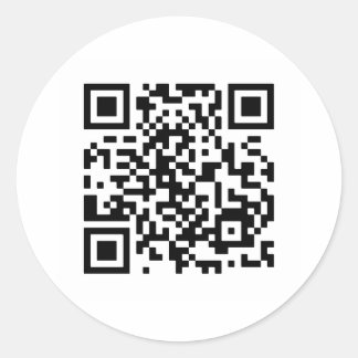 Will You Marry Me? QR Code Classic Round Sticker