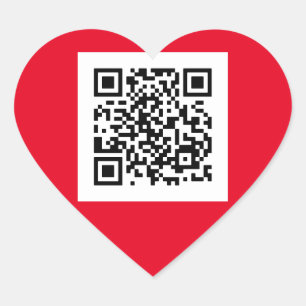 Will You Marry Me? QR Code Heart Sticker