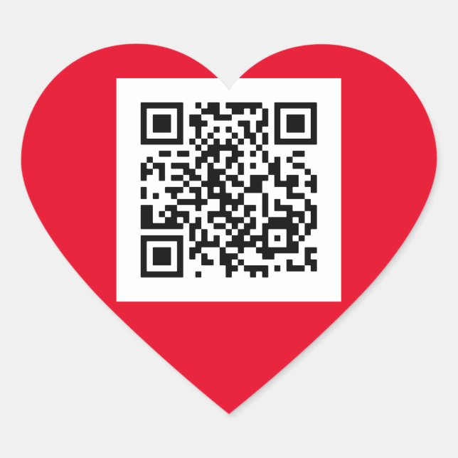 Will You Marry Me? QR Code Heart Sticker (Front)