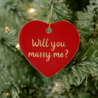Will You Marry Me red custom proposal Christmas