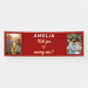Will you marry me Romantic Proposal 2 Photo Banner